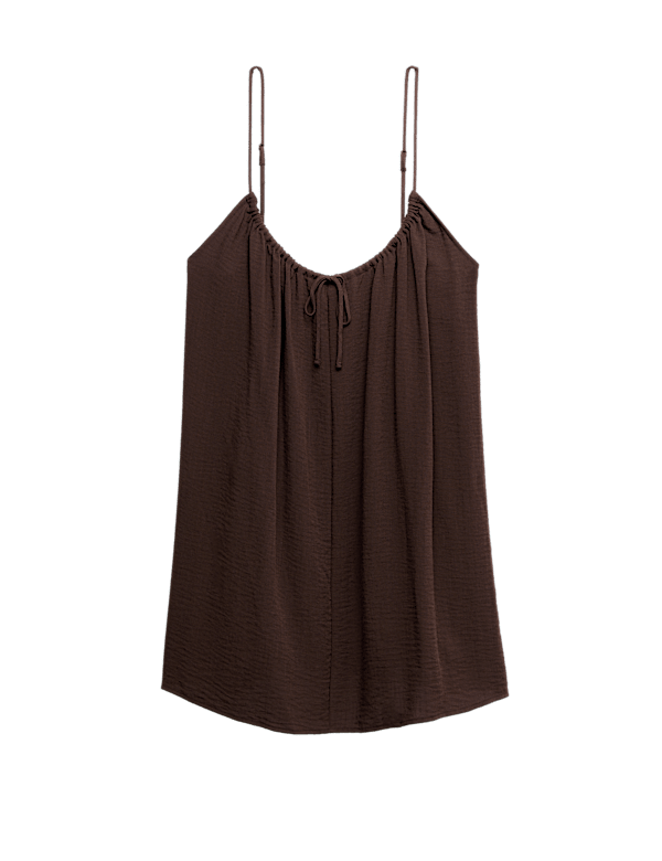 Tie Front Strappy Mini Slip Dress