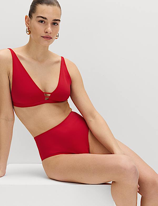 Bas de bikini taille haute sculptant - LU