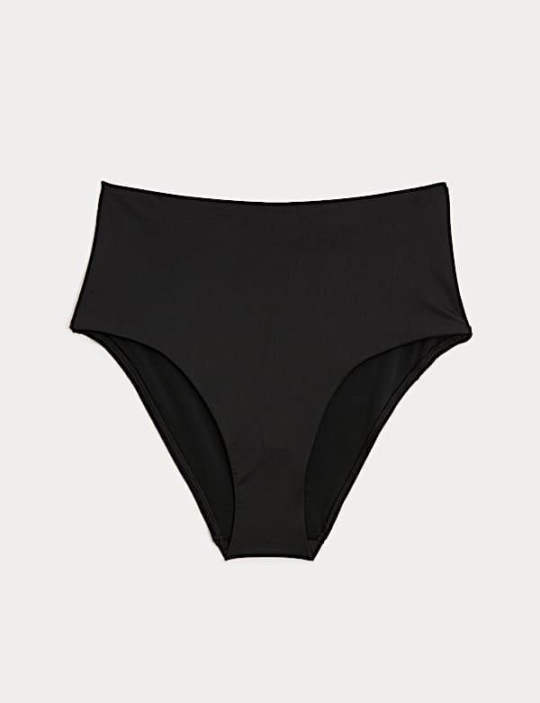 Tummy Control High Waisted High Leg Bikini Bottoms - CZ
