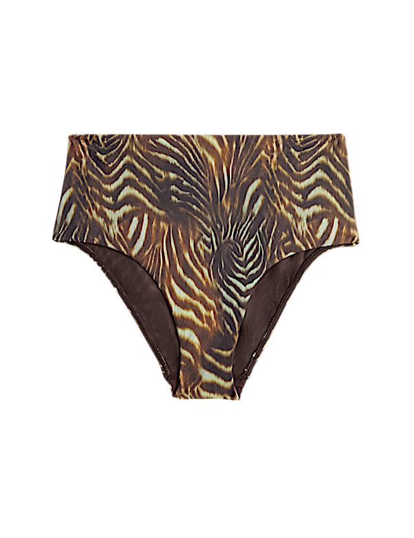 Tummy Control High Waisted High Leg Bikini Bottoms