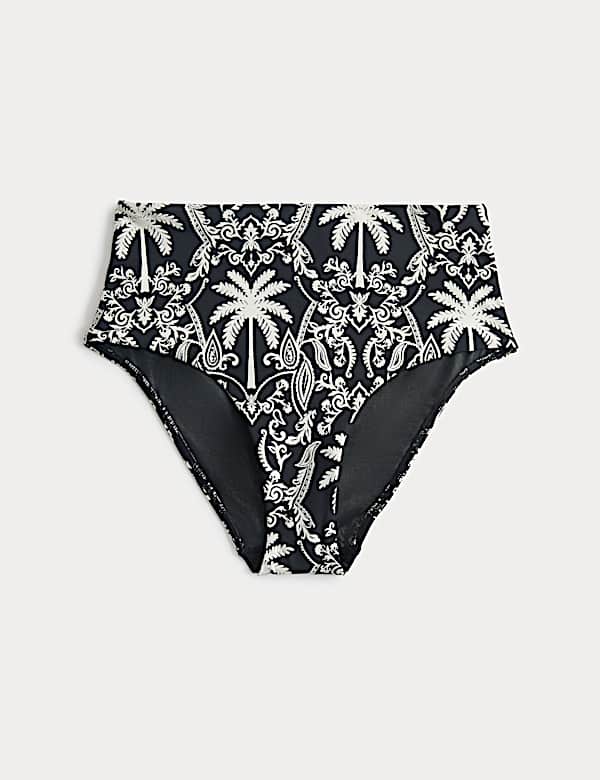 Tummy Control High Waisted High Leg Bikini Bottoms - HU