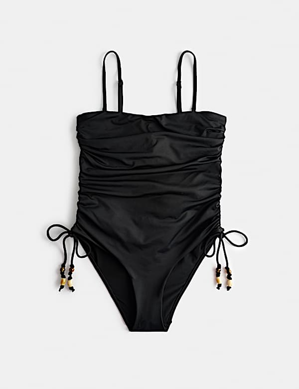Tummy Control Wired Ruched Bandeau Swimsuit - KG