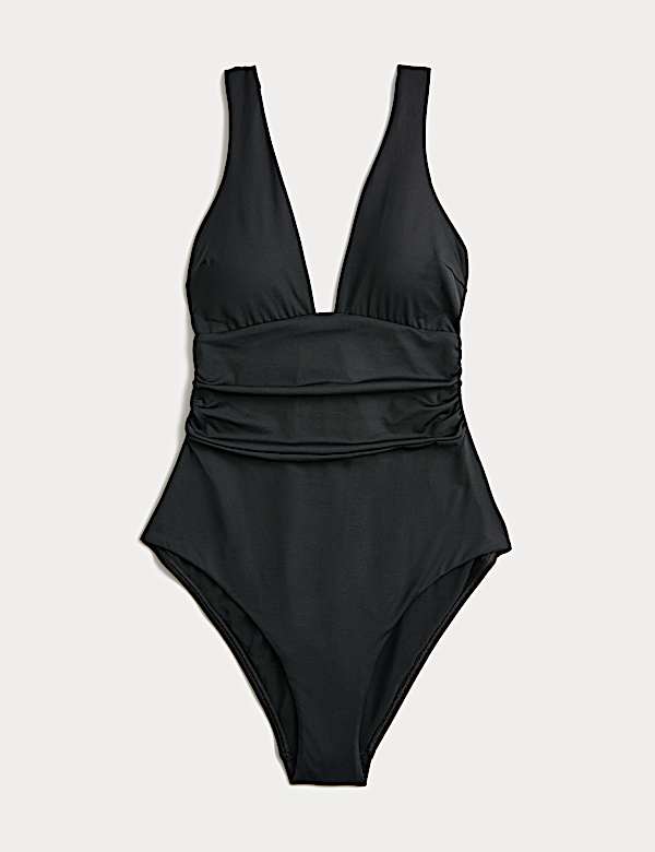 Tummy Control Deep Plunge Swimsuit - GR