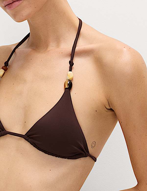 Beaded Triangle Bikini Top - JP