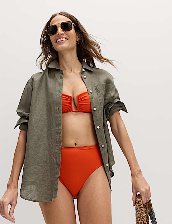 Padded U-Notch Bandeau Bikini Top - BG