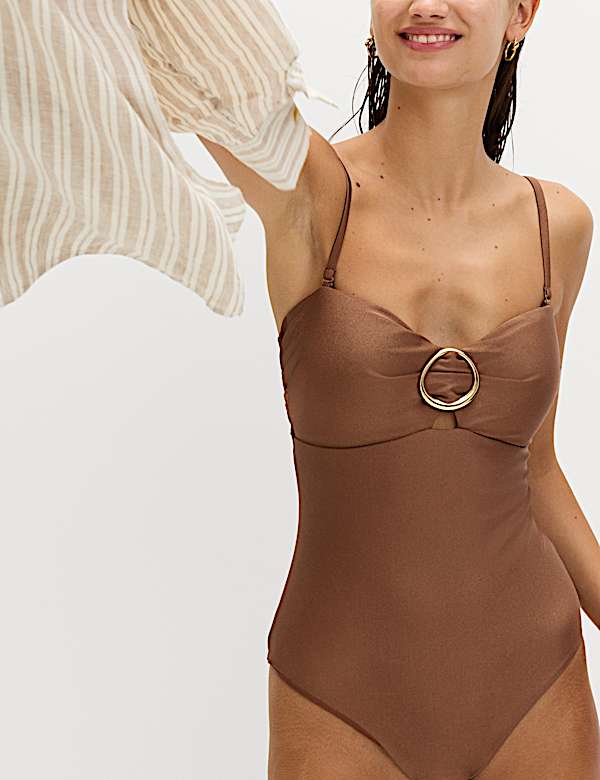 Bandeau Trim Detail Swimsuit - TW