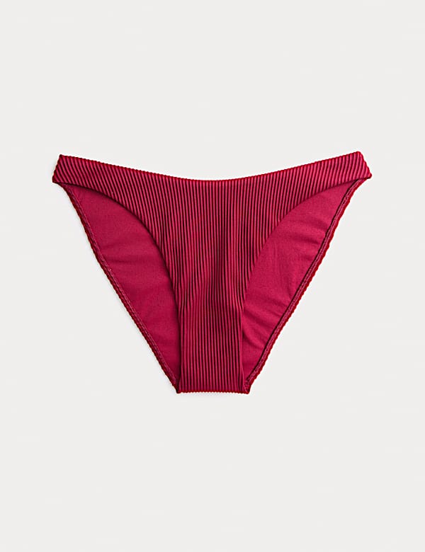 Ribbed High Leg Bikini Bottoms - PT
