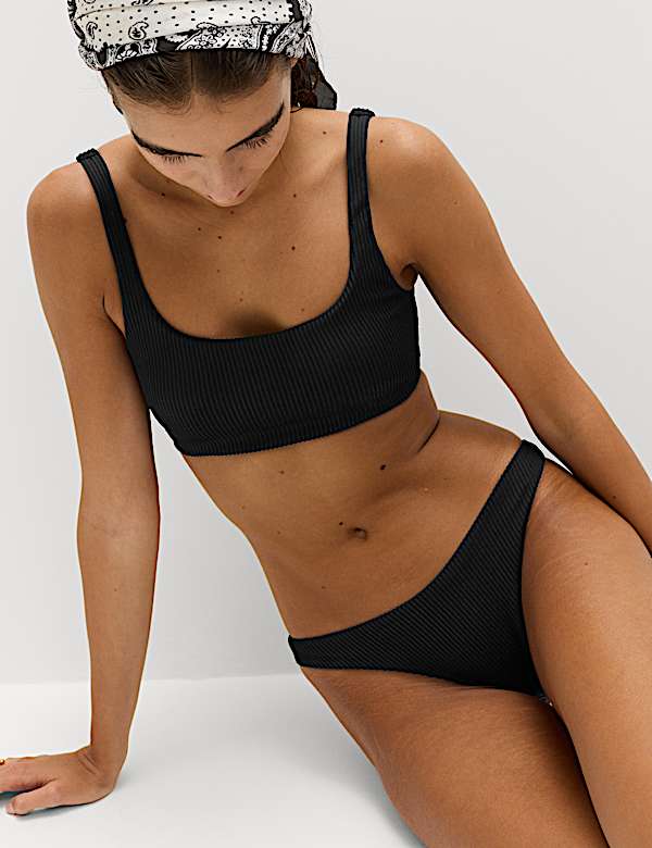 Bas de bikini &eacute;chancr&eacute; &agrave; motif c&ocirc;tel&eacute; - FR