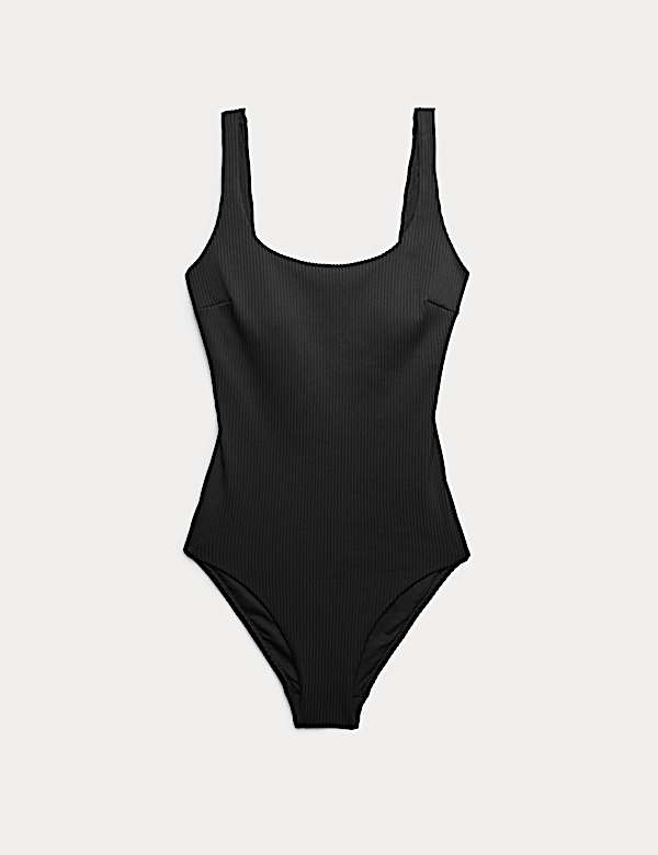 Maillot de bain textur&eacute; c&ocirc;tel&eacute; &agrave; d&eacute;collet&eacute; rond - LU