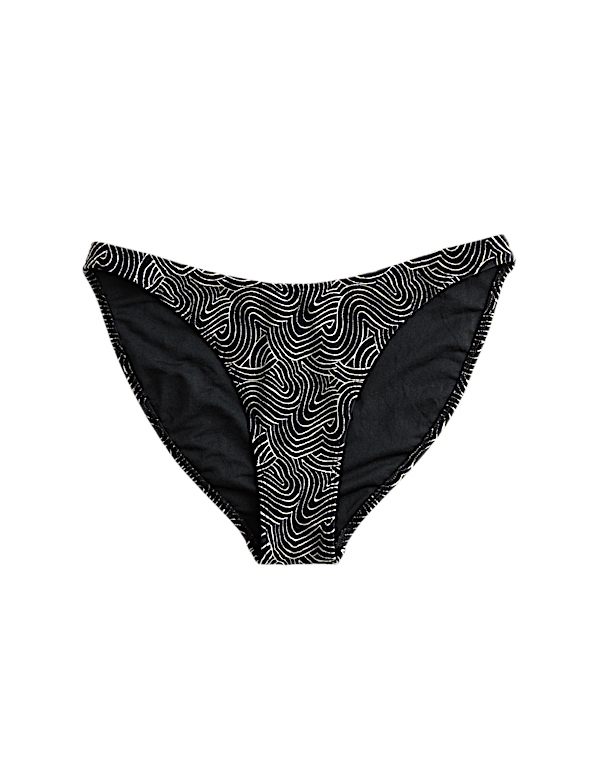 Printed High Leg Bikini Bottoms