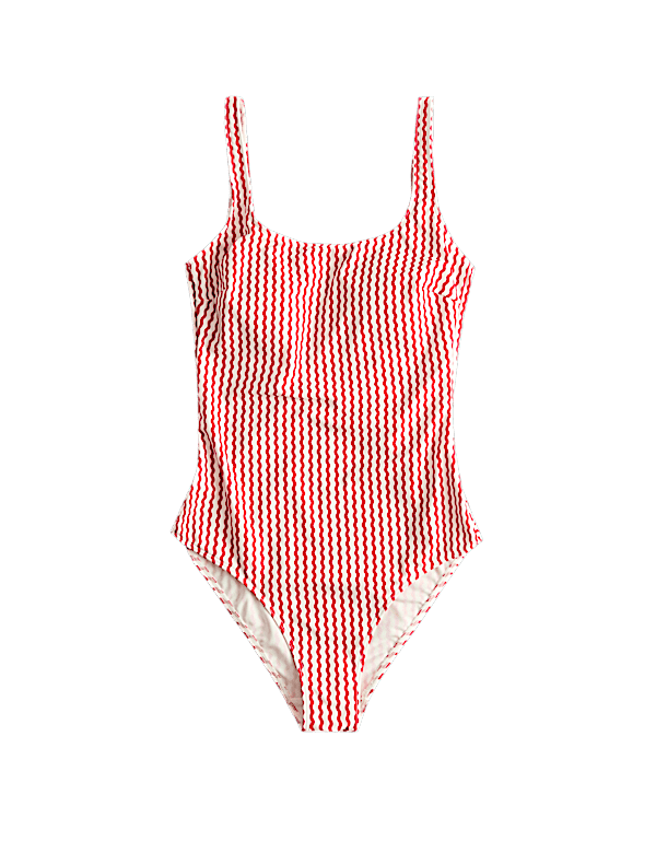 Printed Scoop Neck Swimsuit