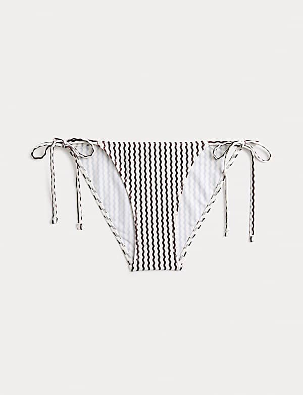 Bikinihose mit Schn&uuml;rung an der Seite und Muster - DE