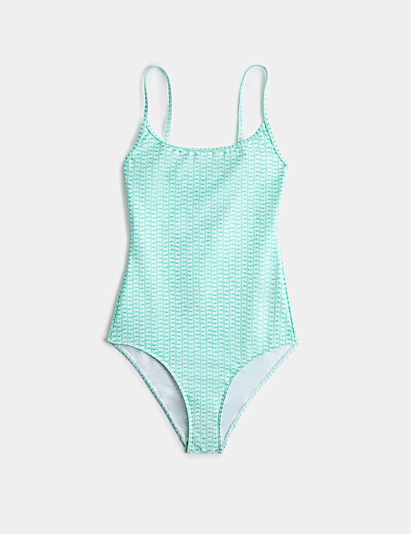 Printed Scoop Neck Swimsuit - DK