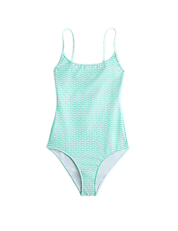 Printed Scoop Neck Swimsuit