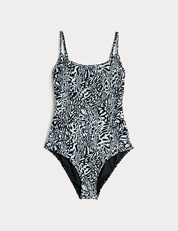 Printed Scoop Neck Swimsuit - AU