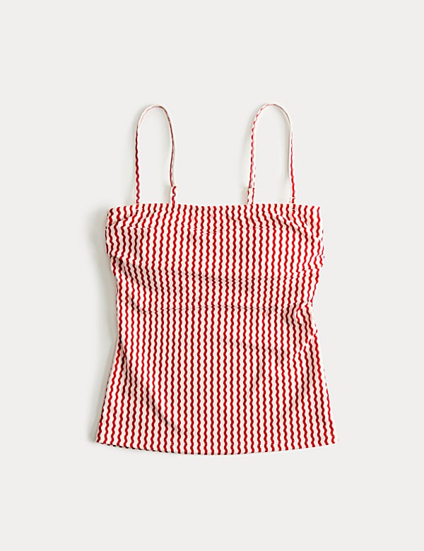 Printed Bandeau Tankini Top - DK