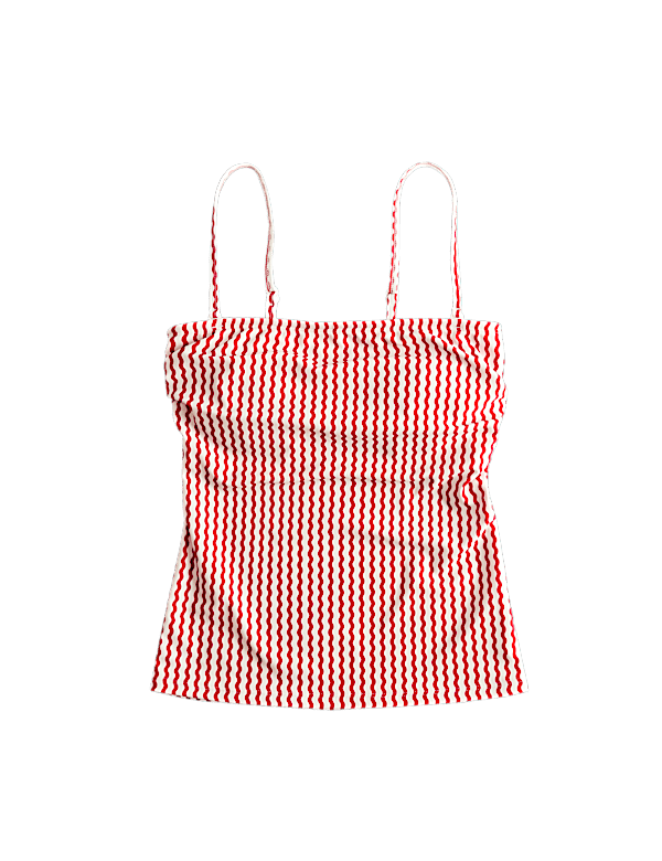 Printed Bandeau Tankini Top