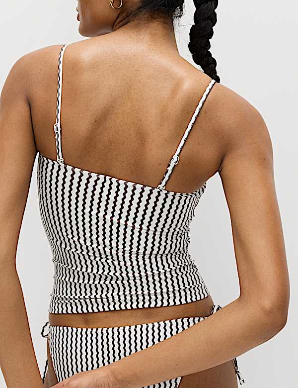 Printed Bandeau Tankini Top - RS