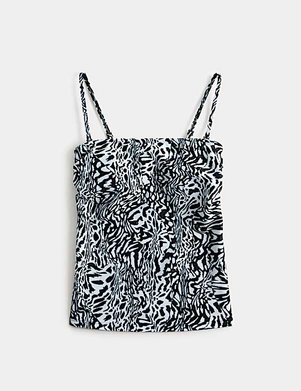Printed Bandeau Tankini Top - DK