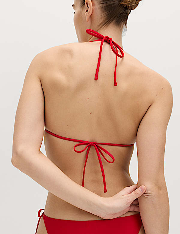 Padded Halterneck Triangle Bikini Top