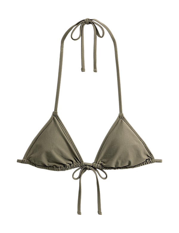 Padded Halterneck Triangle Bikini Top