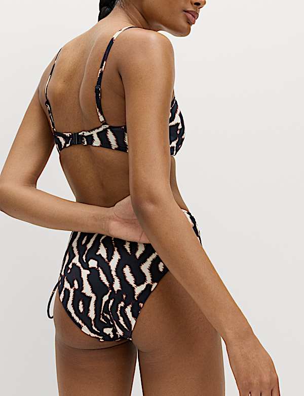 Printed Plunge Bikini Top - BN