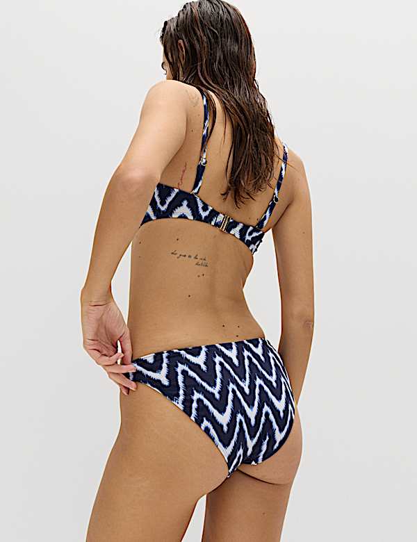 Printed High Leg Bikini Bottoms