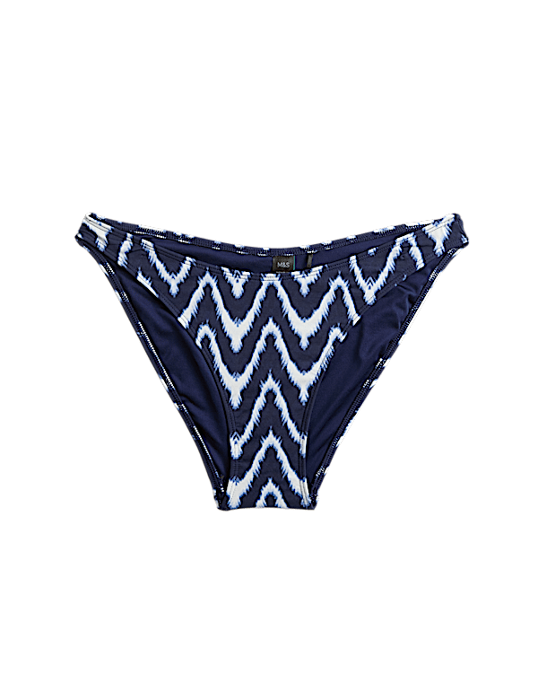 Printed High Leg Bikini Bottoms
