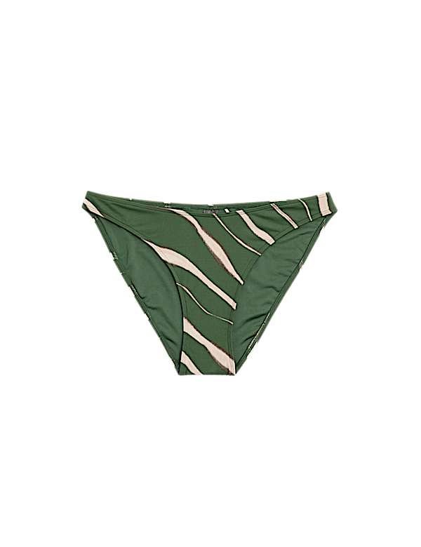 Printed High Leg Bikini Bottoms