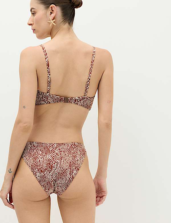 Printed High Leg Bikini Bottoms - AU