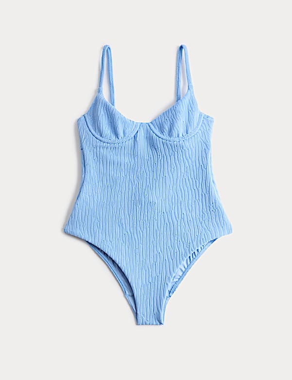 בגד ים שלם בטקסטורה עם ברזלים - IL