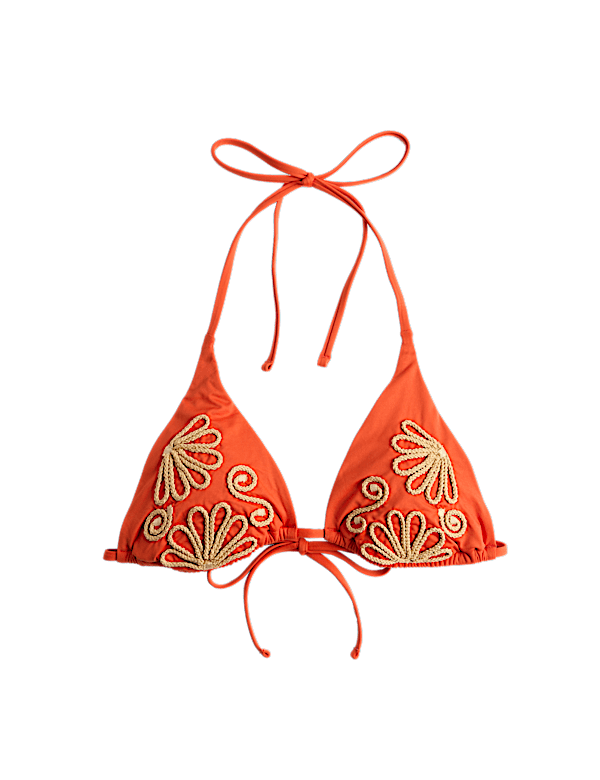 Cornelli Triangle Bikini Top