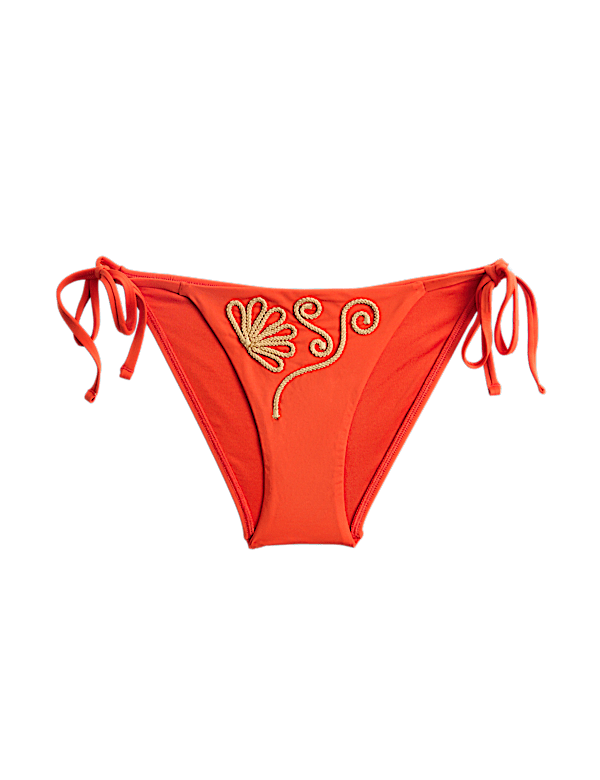 Cornelli Tie Side Bikini Bottoms