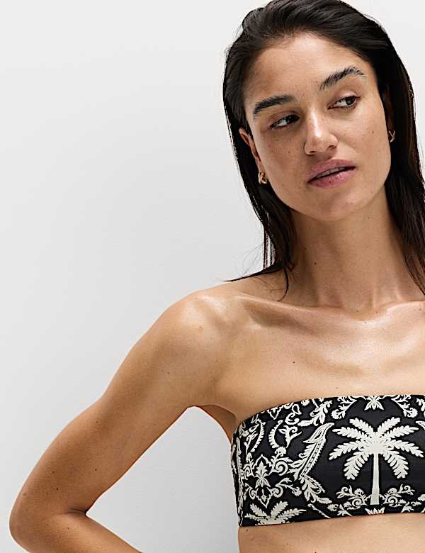 Printed Bandeau Bikini Top - LU