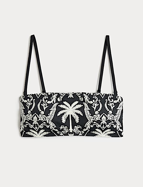 Printed Bandeau Bikini Top - LU