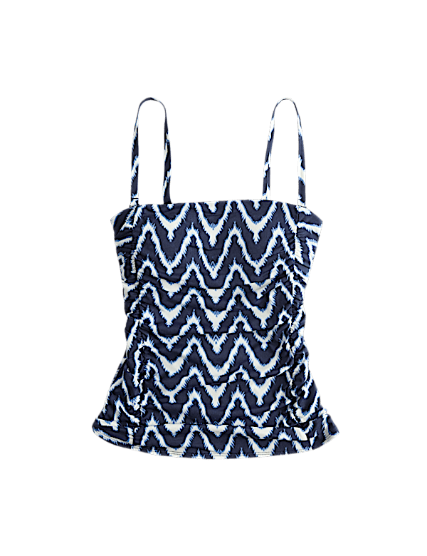 Tummy Control Printed Ruched Tankini