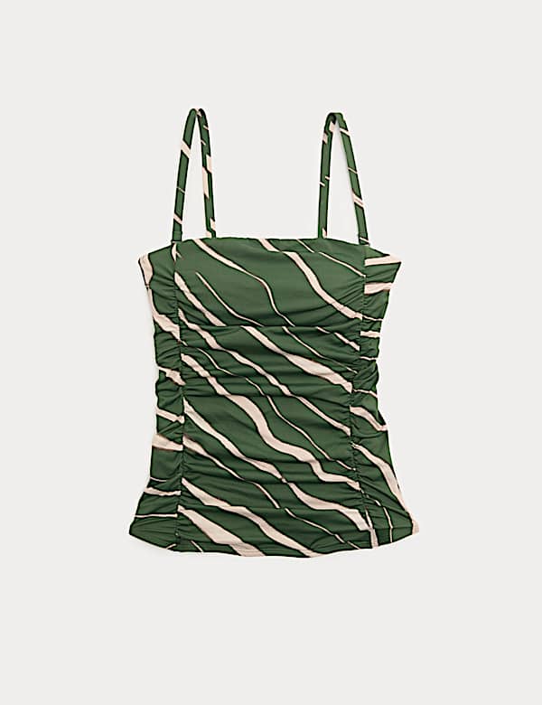 Tummy Control Printed Ruched Tankini - VN