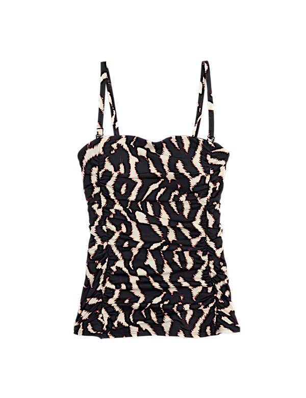Tummy Control Printed Ruched Tankini
