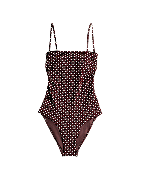 Maillot de bain bandeau &agrave; pois - CH