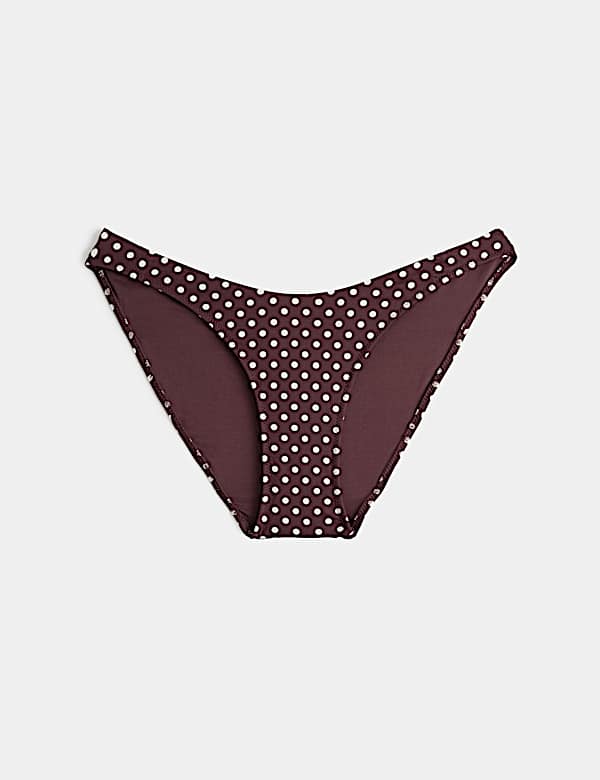 Polka Dot High Leg Bikini Bottoms - RS