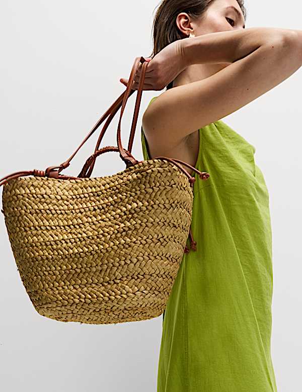 שמלה רב-עונתית באורך מידקסי מבד עשיר בפשתן עם קשירה בצווארון - IL