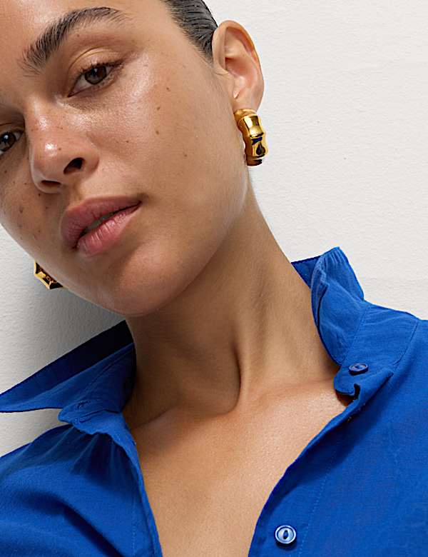 Pure Cotton Collared Beach Shirt