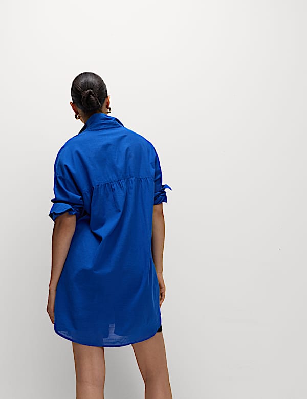 Pure Cotton Collared Beach Shirt
