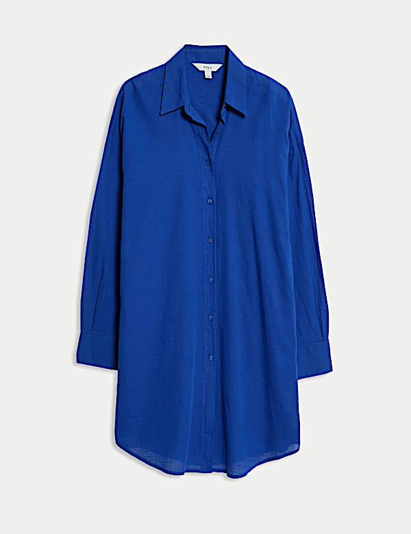 Pure Cotton Collared Beach Shirt