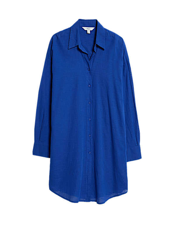 Pure Cotton Collared Beach Shirt
