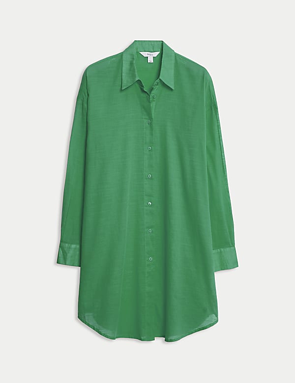 Pure Cotton Collared Beach Shirt - CZ