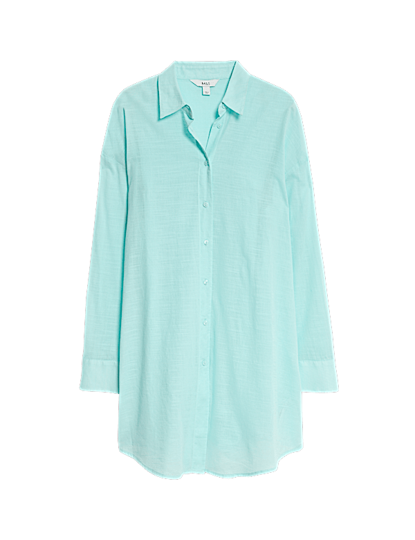 Pure Cotton Collared Beach Shirt