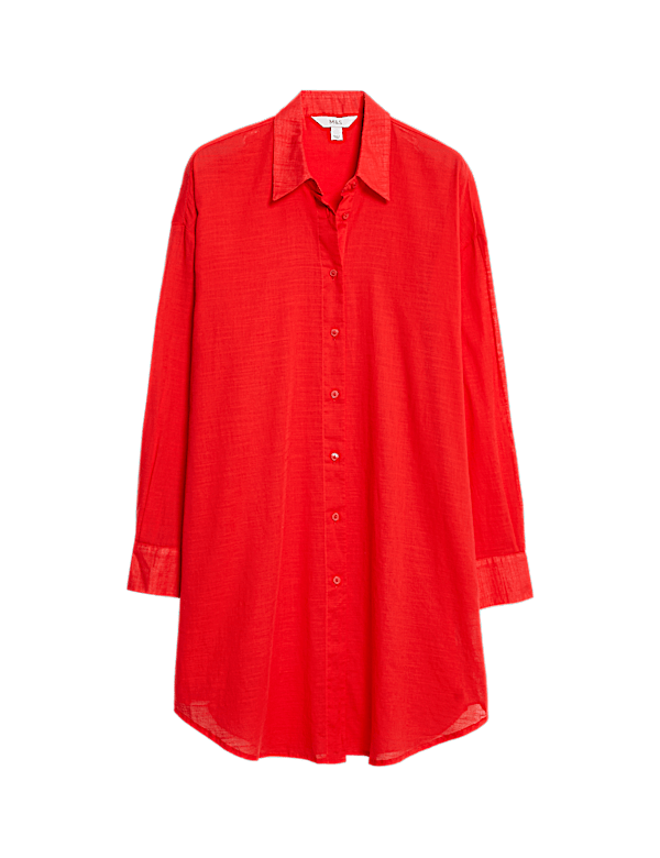 Pure Cotton Collared Beach Shirt
