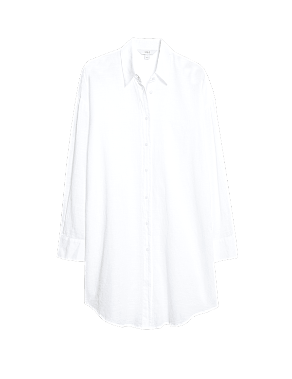 Pure Cotton Collared Beach Shirt