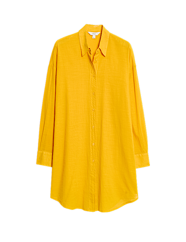 Pure Cotton Collared Beach Shirt